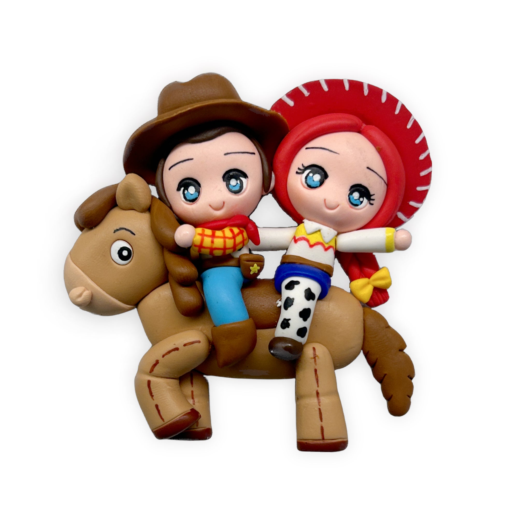 Toy cowboy and Cowgirl Clay Embellishment