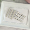 6cm Silver Premium Alligator Hair Clips (with teeth)
