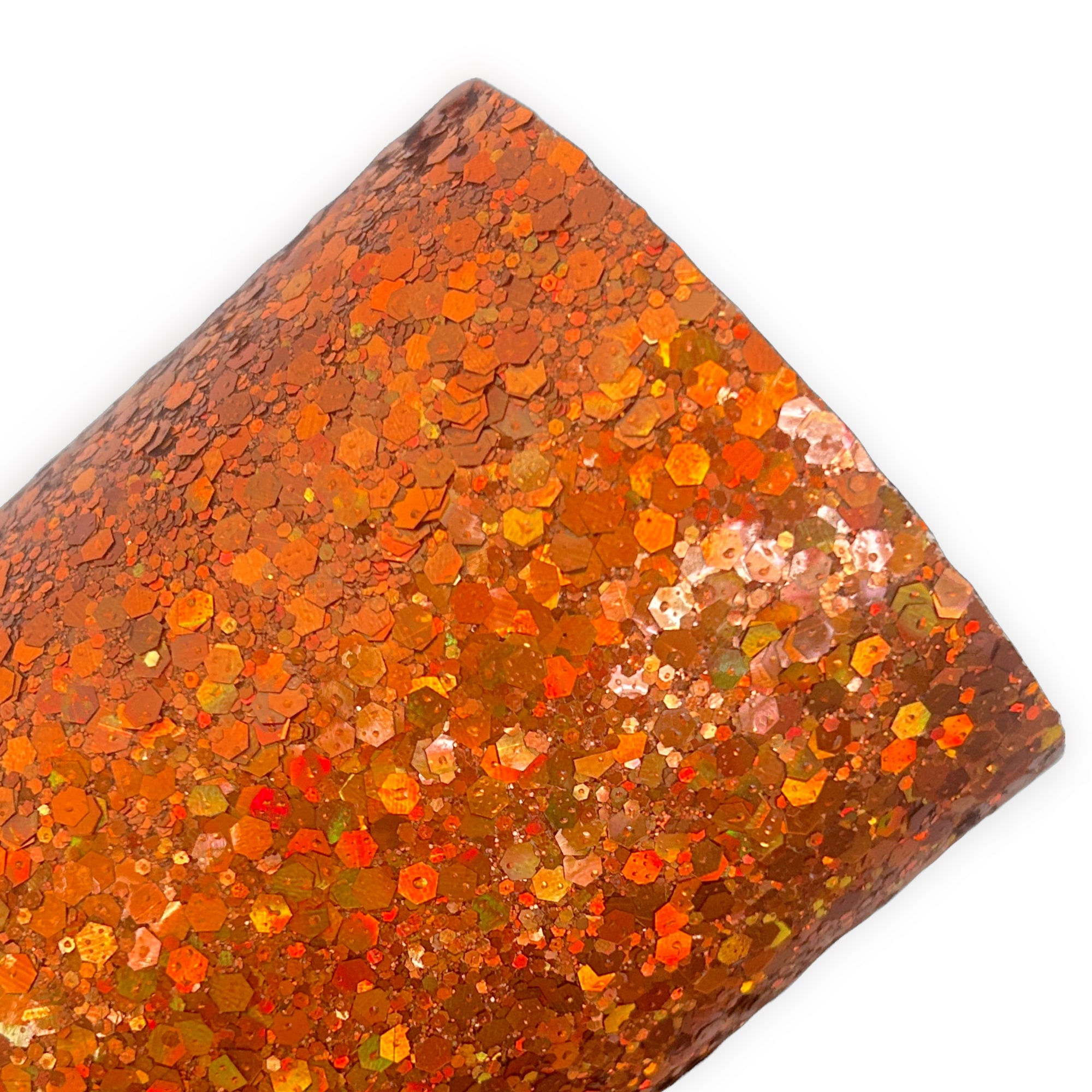 Burnt Orange Iridescent Chunky Glitter Sheets