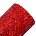 Red Classic Chunky Glitter Faux Leather Sheet – Ideal for Crafting Hair Bows, Keychains & Accessories