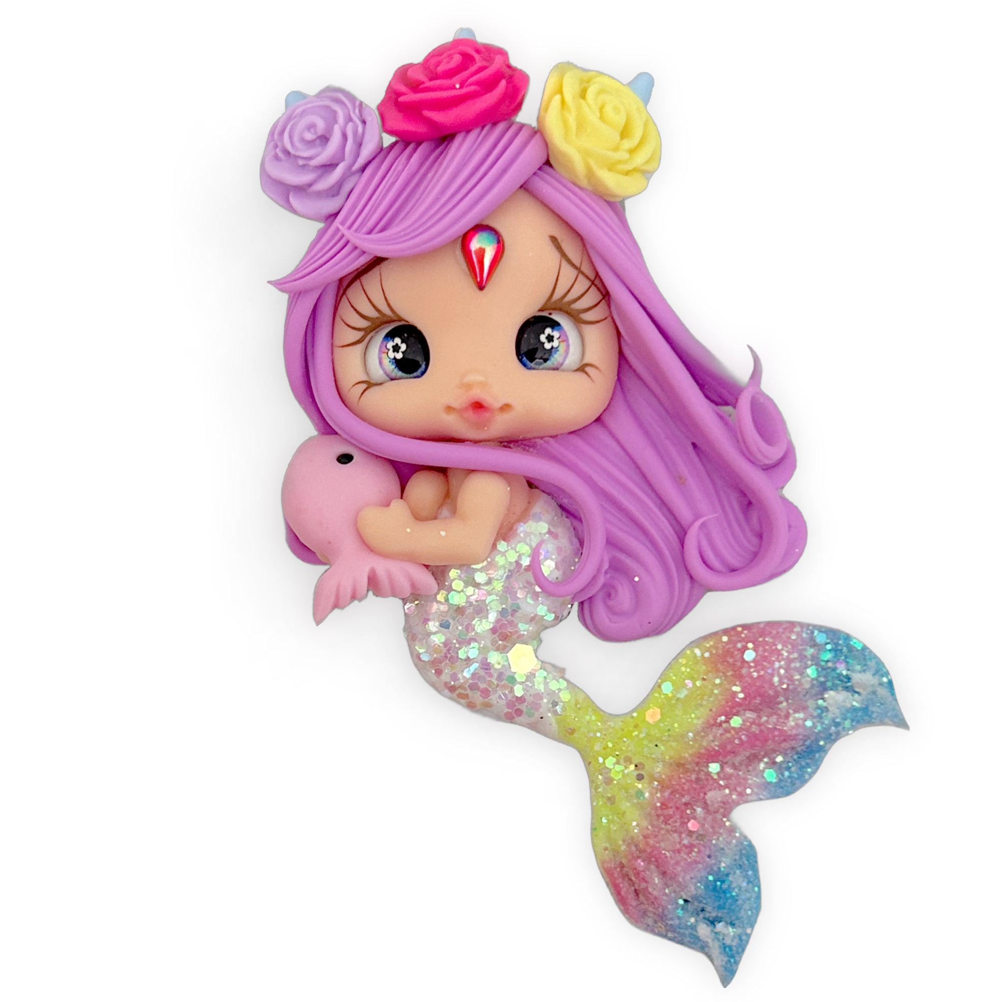 Fish Mermaid Clay Embellishment
