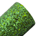 Green Classic Chunky Glitter Faux Leather Sheet – Ideal for Crafting Hair Bows, Keychains & Accessories