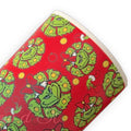 Green Grumpy Monster Wreath (EXCLUSIVE) Christmas Printed Faux Leather Sheets