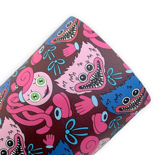 Monsters Printed Faux Leather Sheets