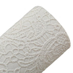 White Embossed Flower Lace Leather Sheets