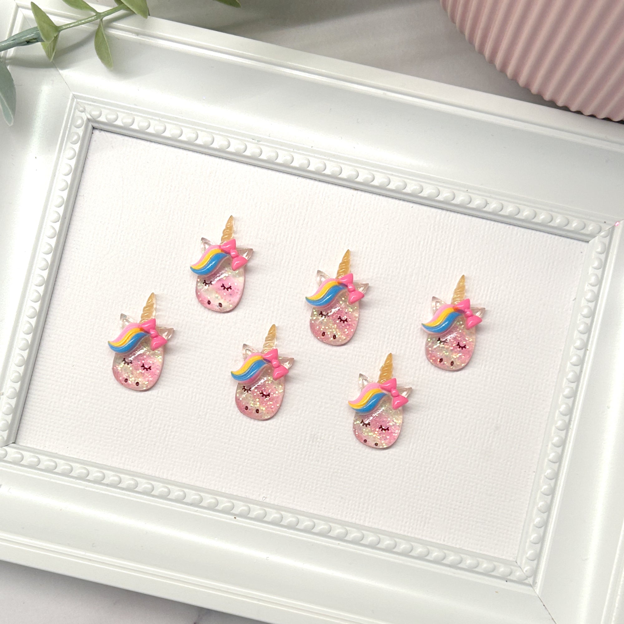 Unicorn Face (Pack of 6) Resin Embellishment