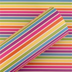 Rainbow Stripes Printed Faux Leather Sheets