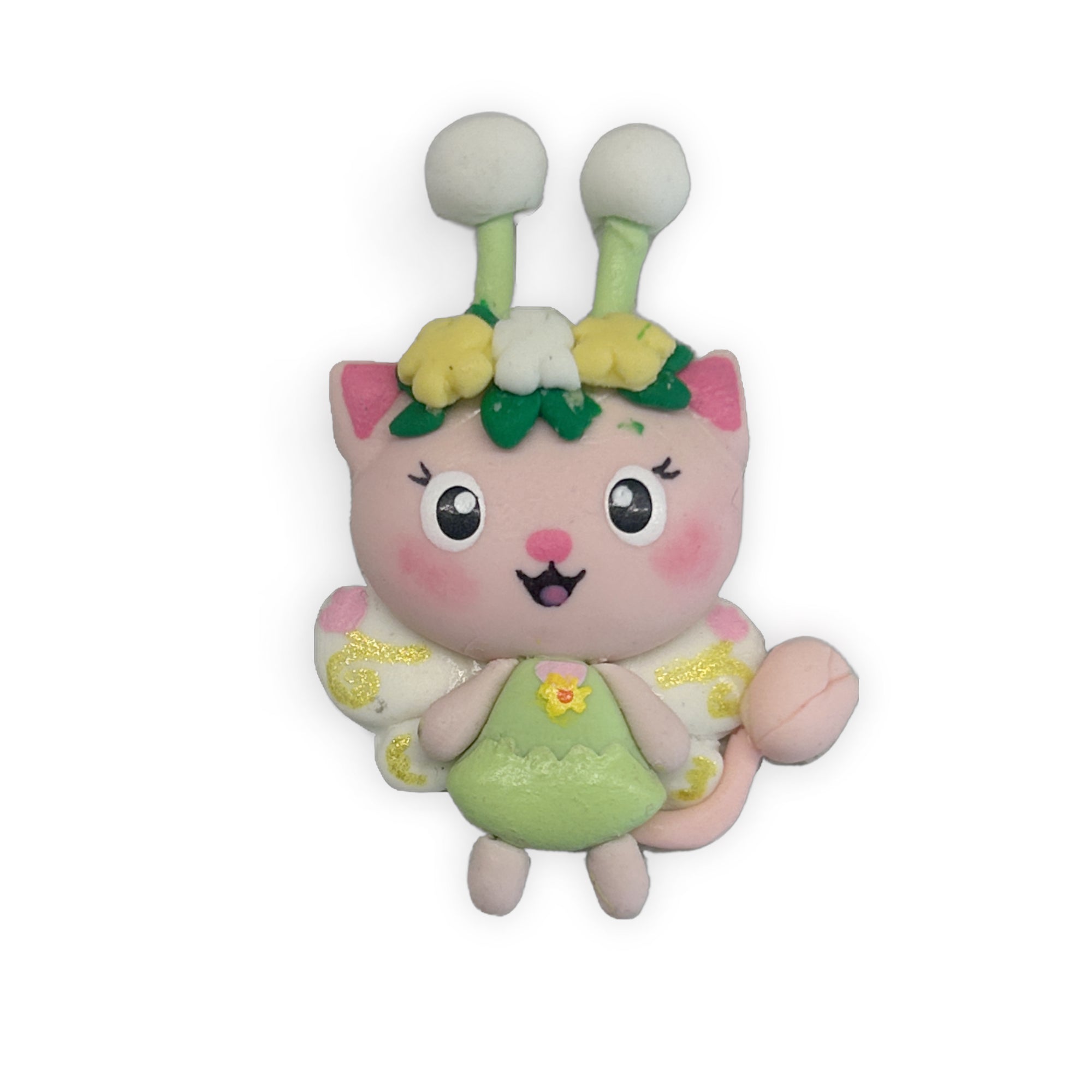 Fairy Cat Kitty House Friend Clay Embellishment