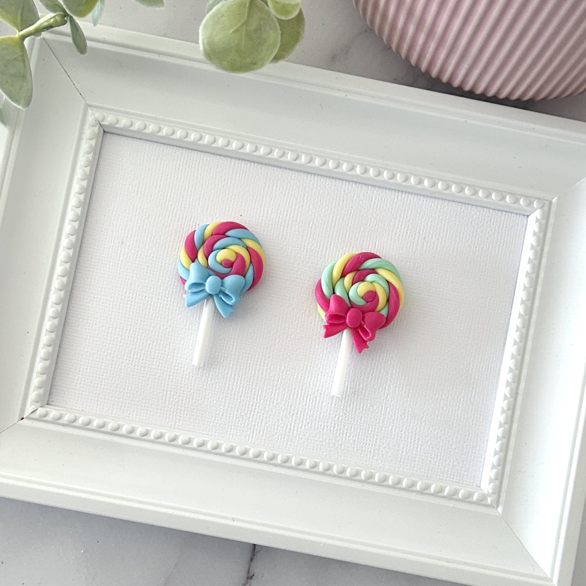 Colourful Lollipop Clay Embellishments