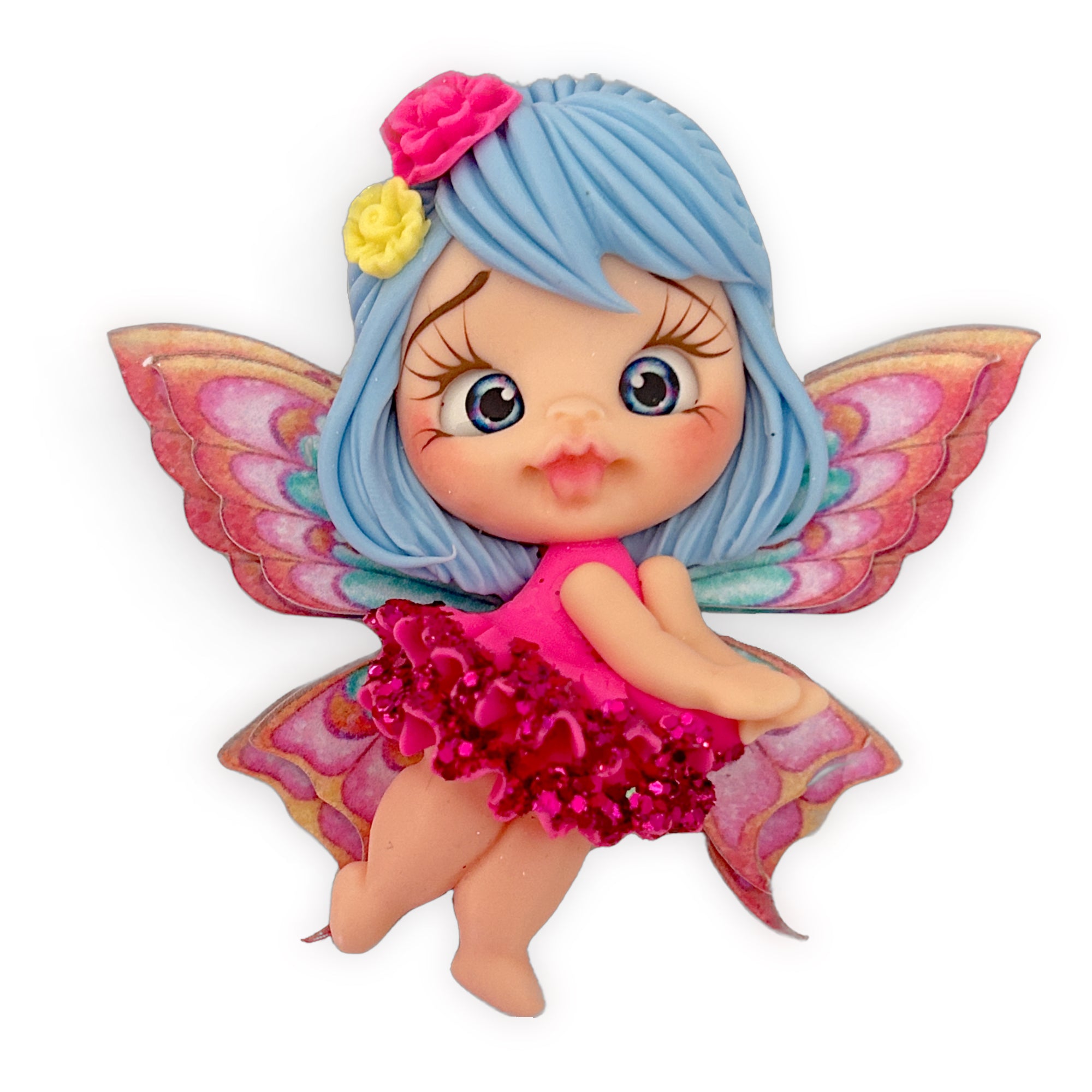 Pink Tutu Fairy Clay Embellishment
