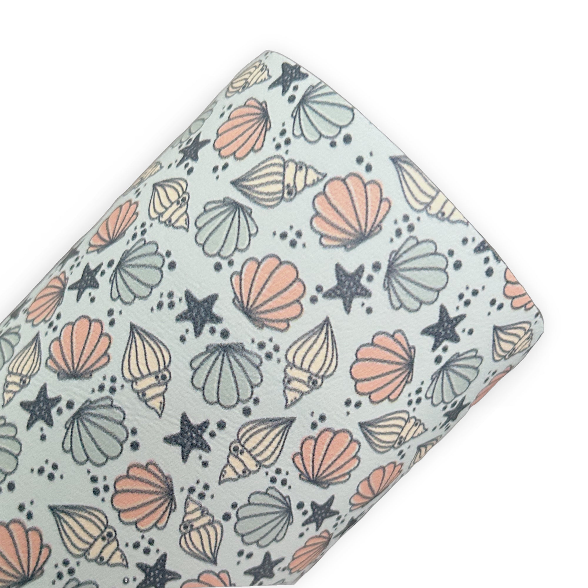 Seashell Printed Faux Leather Sheets