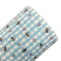 Blue Bees Printed Faux Leather Sheets