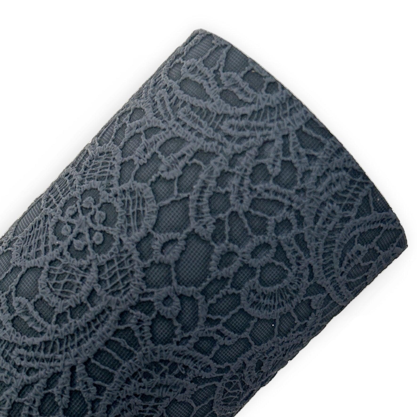 Black Embossed Flower Lace Leather Sheets