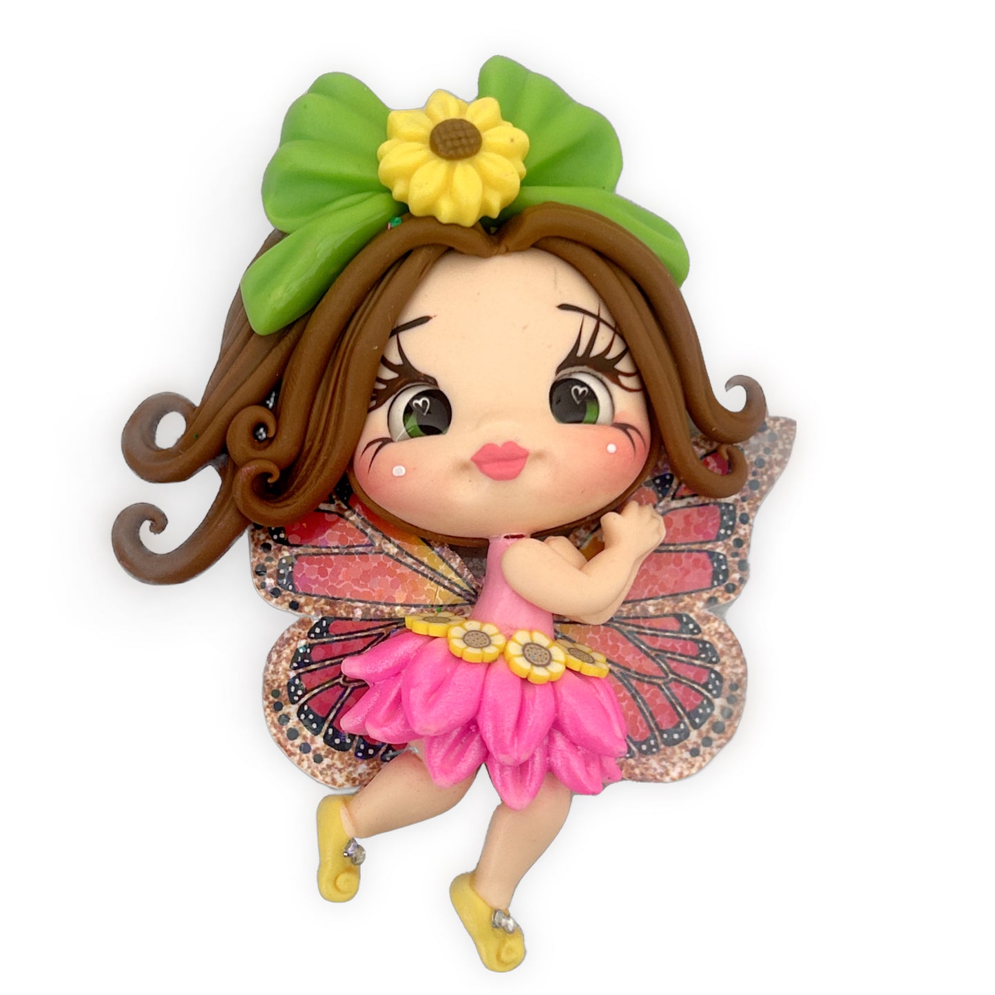 Sunflower Fairy Clay Embellishment