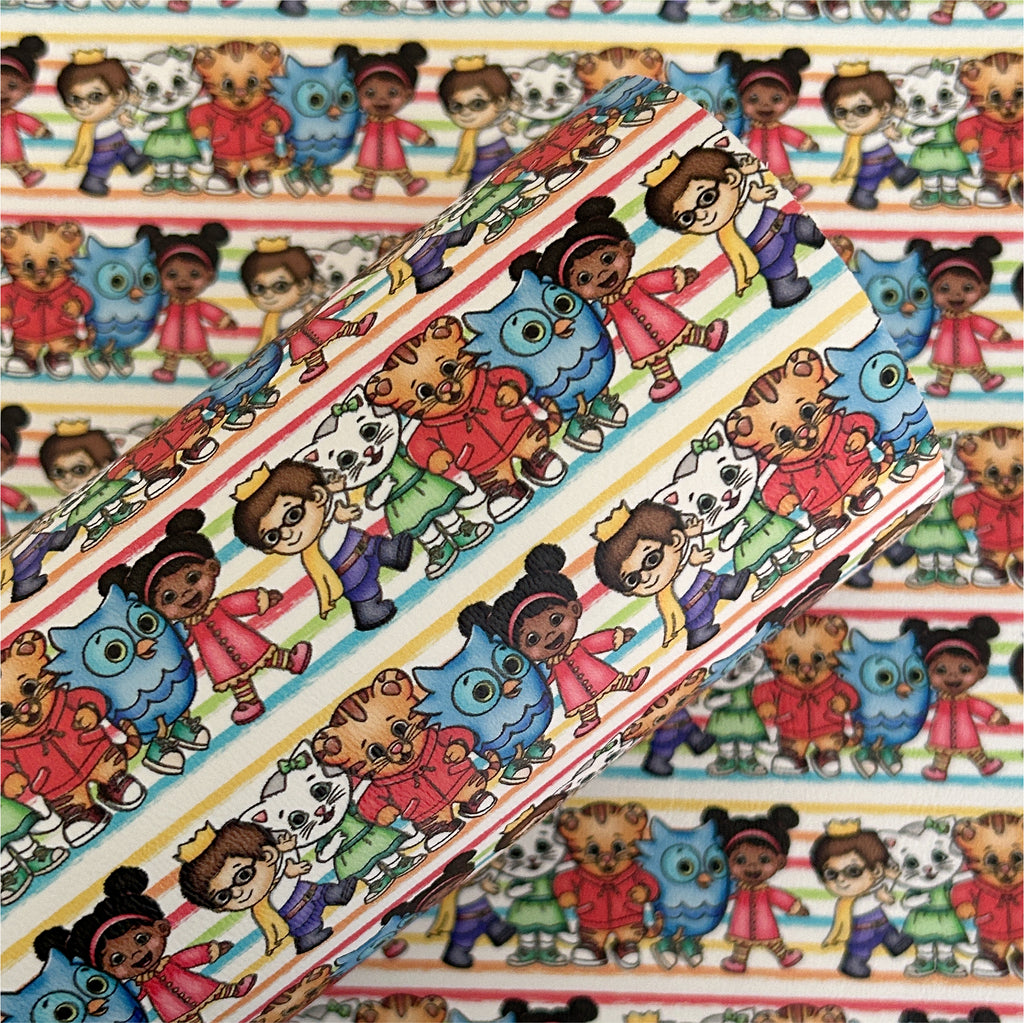 Little Tiger and Friends Printed Faux Leather Sheets