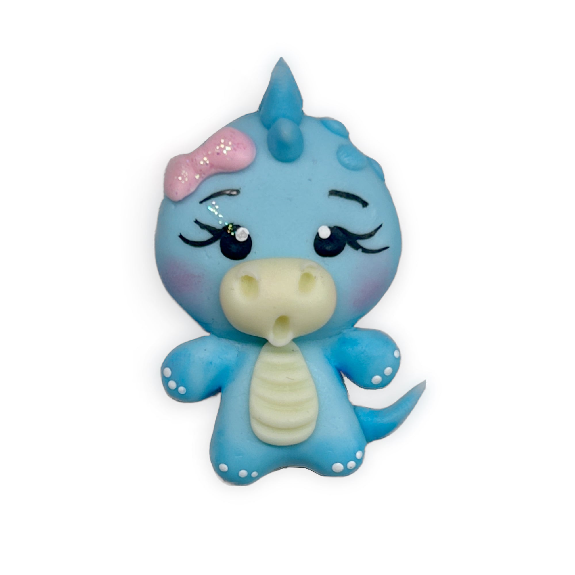 Blue Dinosaur Clay Embellishment