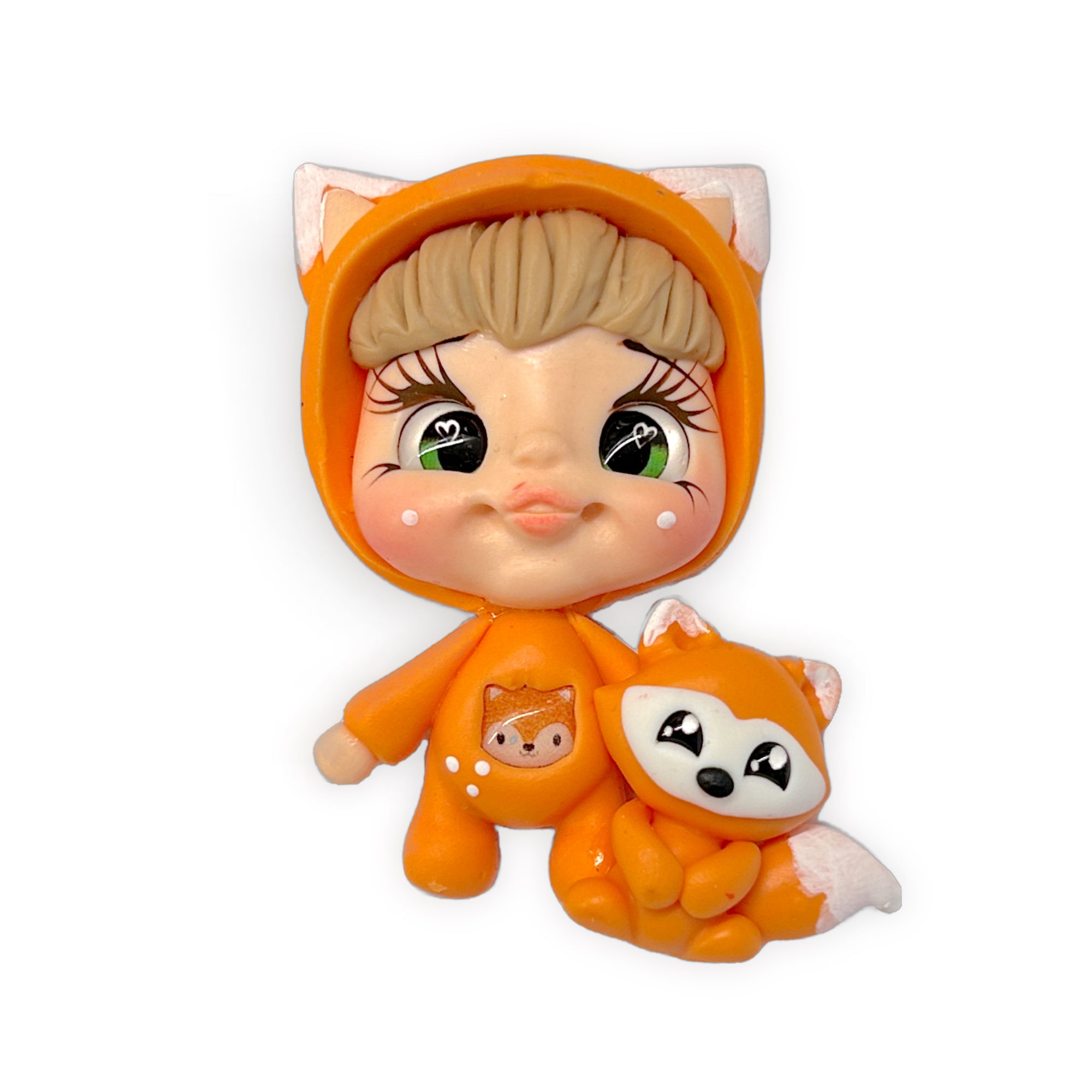 Baby Fox Clay Animal Embellishments