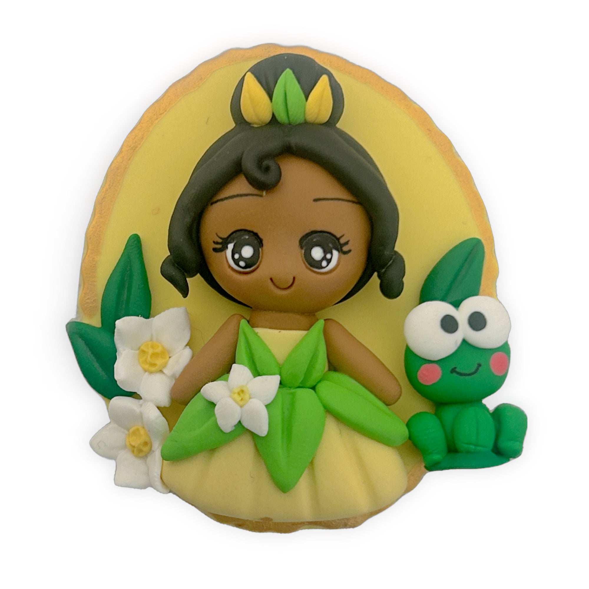 Frog Princess Cameo Clay Embellishment