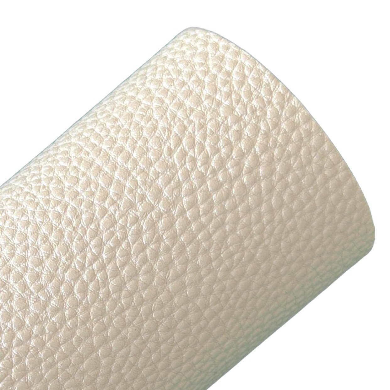 Off White Pearl Litchi Faux Leather Sheets