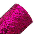 Magenta Classic Chunky Glitter Faux Leather Sheet – Ideal for Crafting Hair Bows, Keychains & Accessories